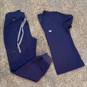 Figs Deep Blue Technical Collection Top